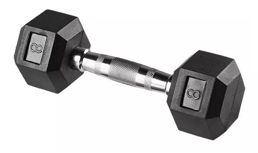 8 LBS Rubber Hex Dumbbells