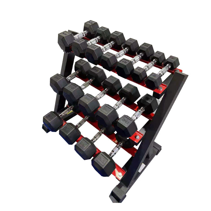 Rubber Hex Dumbbells Set (5 - 40 LBS)